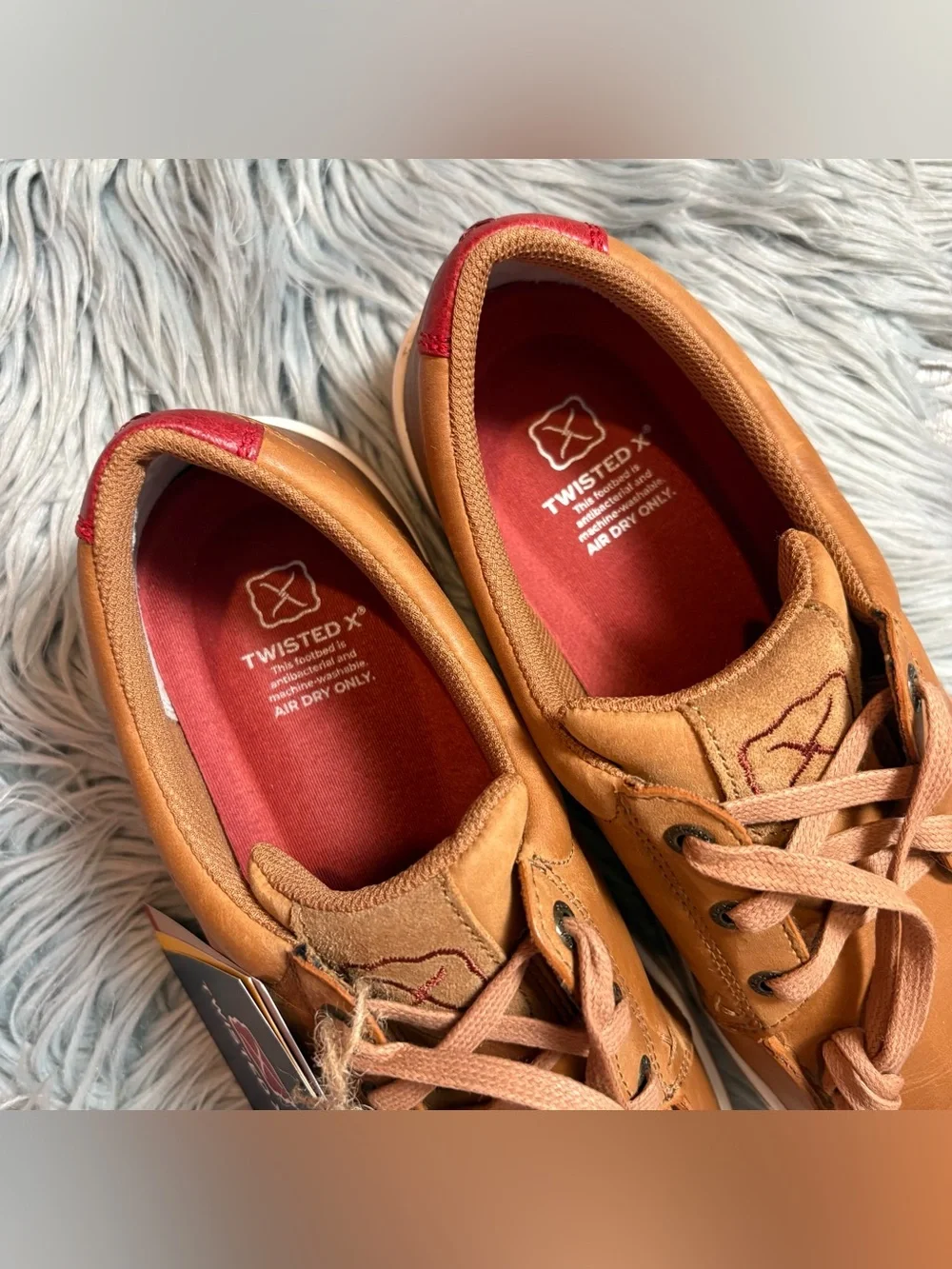 Twisted X kicks rice husk outsole casual lace up moc toe shoe in tan - 9.5 NWT